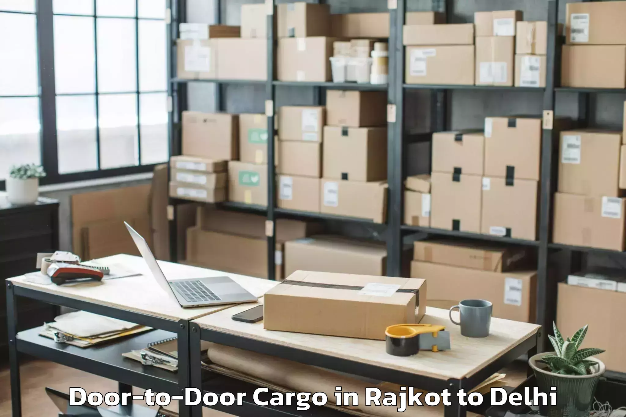 Book Your Rajkot to Okhla Industrial Estate Okhla Door To Door Cargo Today